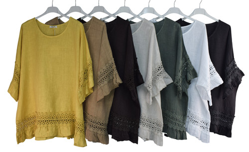 Italian lagenlook linen - linen, lace