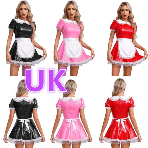 Women leather french maid - uk,