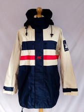 HELLY HANSEN TWIN SAILS SAILING WATERPROOF JACKET MENS LARGE GOOD AUTHENTIC 