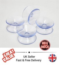 5 pieces 30mm Double Sided Suction Cups Clear Plastic Rubber Window Suckers Pads