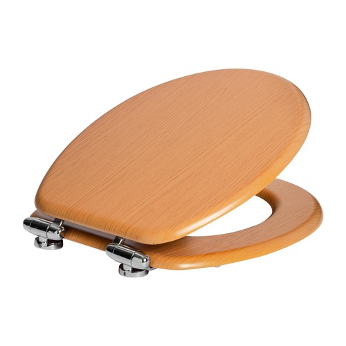 Wooden soft close toilet - close, seat