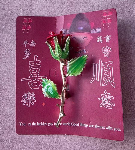 Brooch single stem - -, with