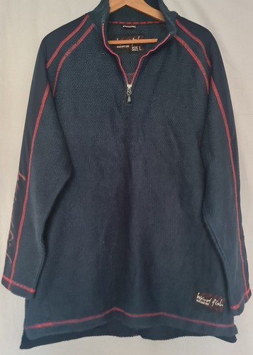 Weird fish mens navy - navy, half