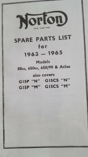 Norton 1963 1965 parts - norton,