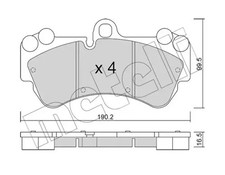 Brake pads 22-0653-0 METELLI