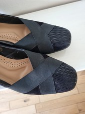 Van Dal Harmony Black Suede Patent Court Shoe Size 5 Uk