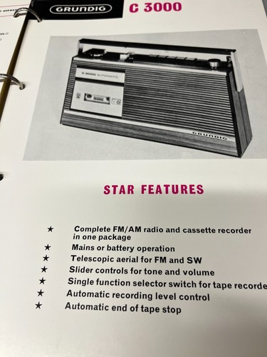 Grundig c3000 radio tape - radio/,