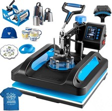 8 in 1 Digital Heat Press Machine 38 x 38cm t shirt Transfer Sublimation Printer