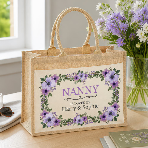 Personalised purple floral - personalised,