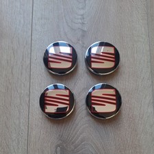 4 X SEAT ALLOY WHEEL CENTRE