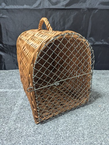 Wicker cat basket carrier - wicker,