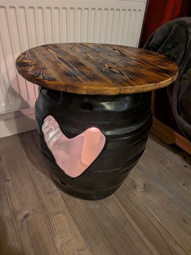 Beer barrel coffee table with - beer,