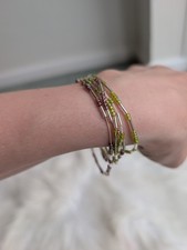 Beaded Bracelet Set - Olive