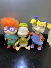 Vintage Rugrats Nickelodeon 1990s Plush Dolls X 3 Bundle Not Working Very Rare