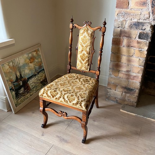 Victorian walnut side - walnut,