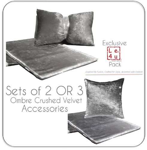 Crushed velvet runner - runner, cushion