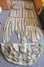 Pelmet Curtain Set Swags and Tails with X2 Curtain Set Traditional leaf motif