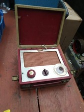 Gec Vintage Radio  Red And Cream Spares Or Repair 