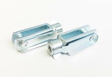 Pair of M6 Long Clevis & Clip Fittings for Kart Brake Pedal / Rod