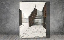 L. S. Lowry The Footbridge CANVAS PAINTING ART PRINT WALL 2027
