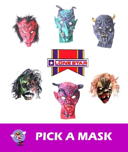 Halloween latex face masks - halloween,