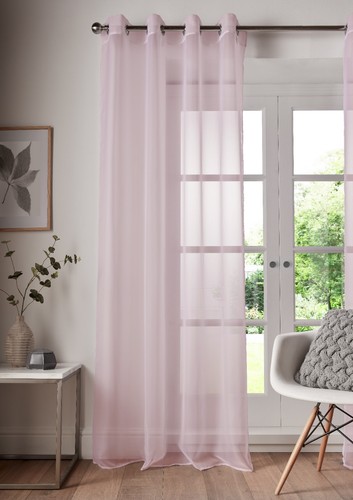 Voile curtains with eyelet - curtains,