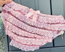 Sissy pink ruffle rhumba pvc