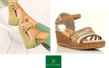 Pitillos Spain Raffia Mid Wedge Heel Espadrilles Pitillos Shoes 5234 colours