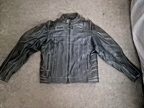 Blk motorcycle cowhide - motorcycle, leather