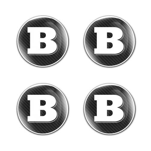 Brabus logo stickers 4pcs - ,