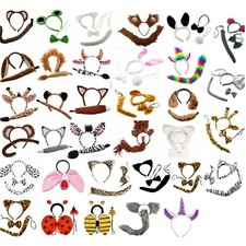 Animal Ears Bow Tail Set - Fancy Dress Costume Accessory for Kids & Adults