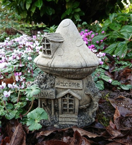 Stone garden toadstool - garden,