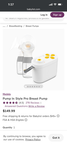 Medela pump style - in,