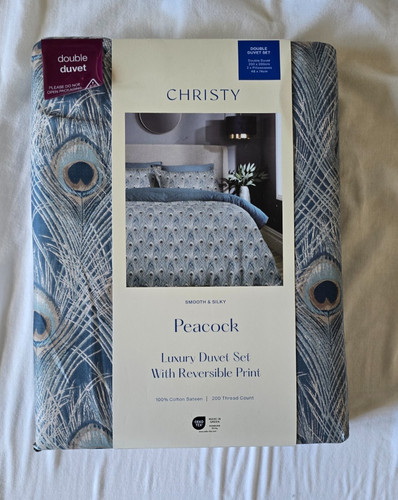 Christy peacock luxury duvet - peacock,