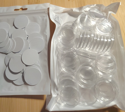 50x clear plastic coin - 50x,