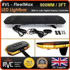 RVL 12/24v 900mm 90cm 3ft UltraMax LED Recovery Amber Light Bar Flashing Beacon