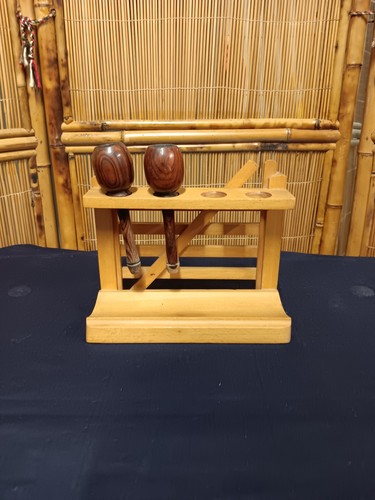 Vintage wooden pipe - pipe, rack