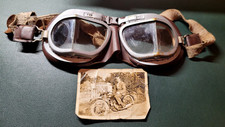 Original Old 1940s Split Lens Flying Motorbike Goggles Aviation ‘Movie’