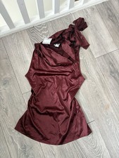 Satin Sleeveless Blouse By Sarah Pacini Burgundy
