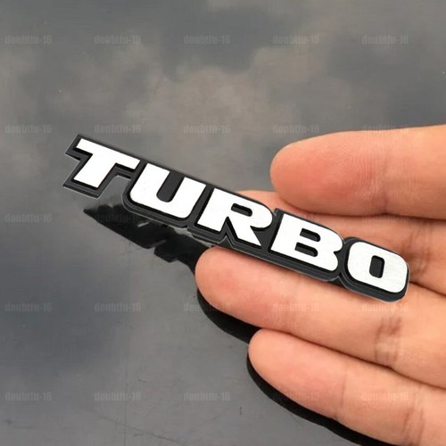 Turbo logo silver emblem - 3d,