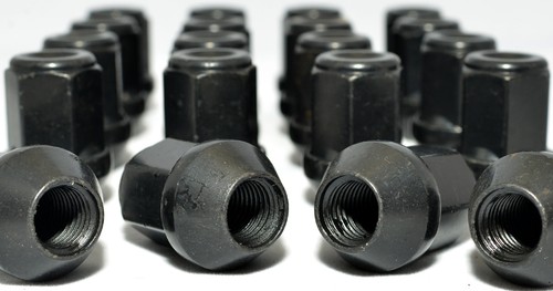 Black wheel nuts 12x1 50 - wheel,