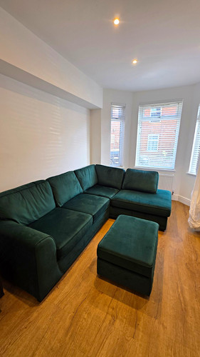 Dfs green velvet corner - green,