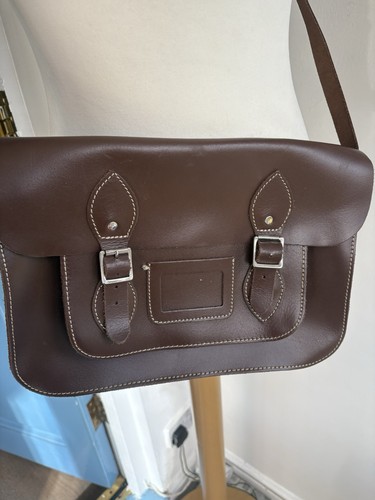 Bohemia brown leather satchel - brown,