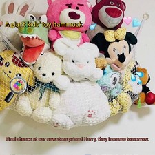 A large soft toy hammock,Bashful Bunny Teddy Bear Soft Toy Storage Hammock,store