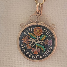 1966 Enamelled Sixpence Coin