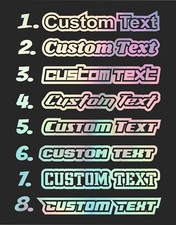 2x Custom Text Sticker