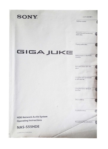 Sony manual guide - sony, for