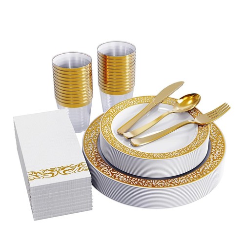 175 piece disposable party - disposable,