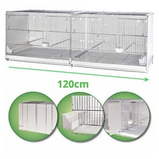 120cm 47" Plastic Back Double Breeding Cage With Divider - Budgie, Canary, Finch