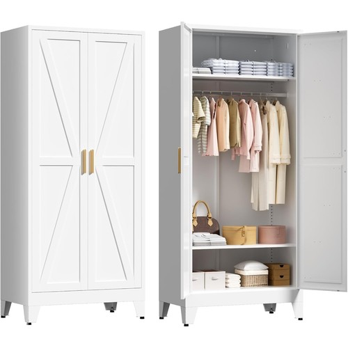 Tall metal wardrobe - metal,